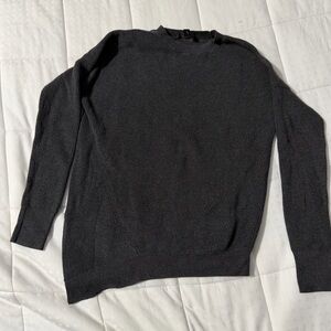 Athleta Charcoal Crewneck Sweater with angled bottom. Size XXS